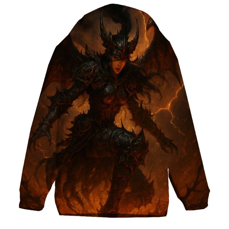 Infernal Valkyrie Of Iron Roses zip-up hoodies