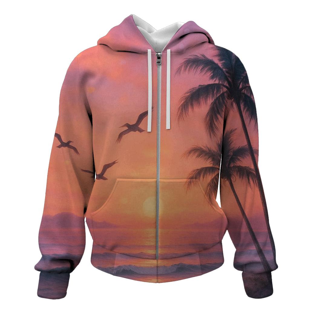 Coral Tide Horizon lightweight hoodies