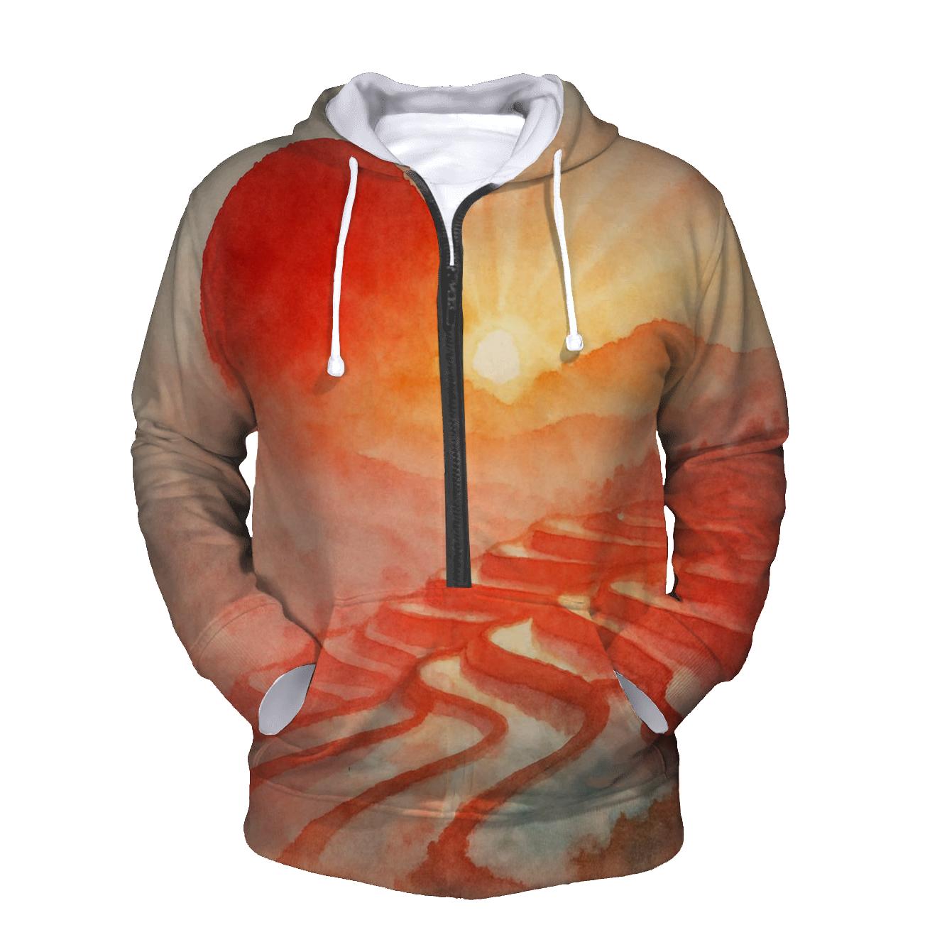 Rising Sun Watercolor hoodie trends
