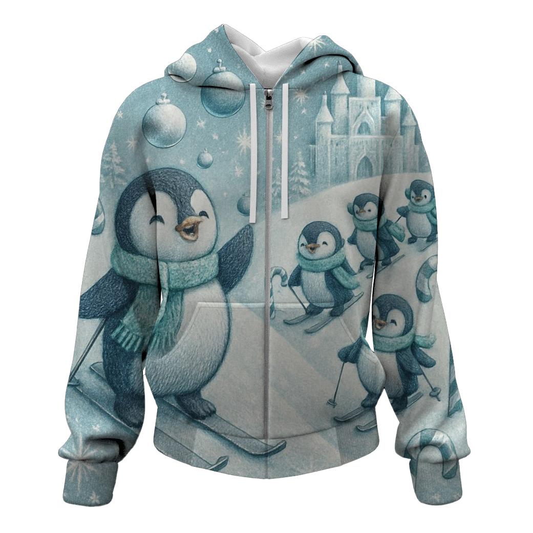 Penguin Ski Patrol Parade embroidered hoodies