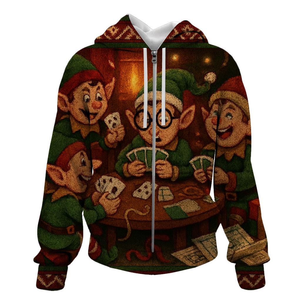 Elves After Hours Workshop embroidered hoodies