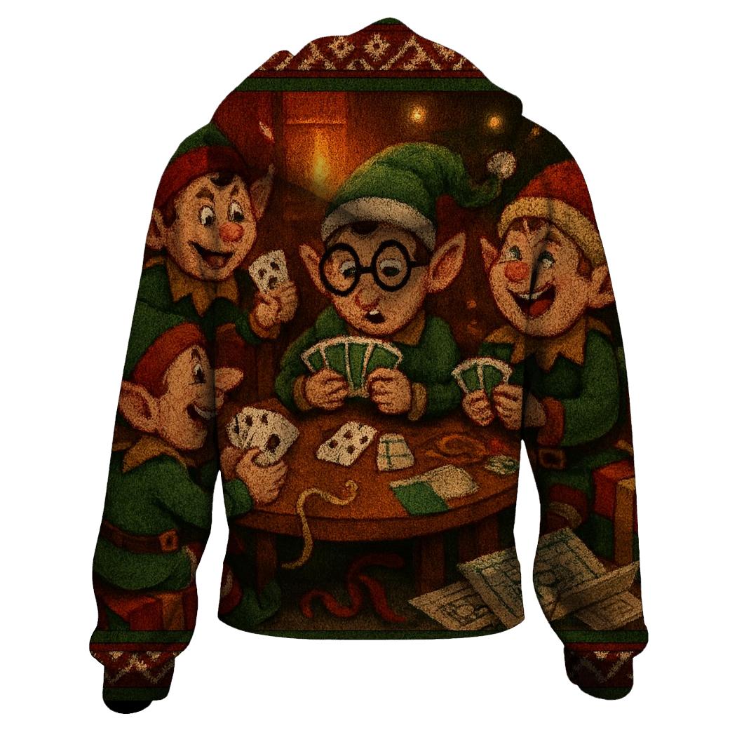 Elves After Hours Workshop embroidered hoodies