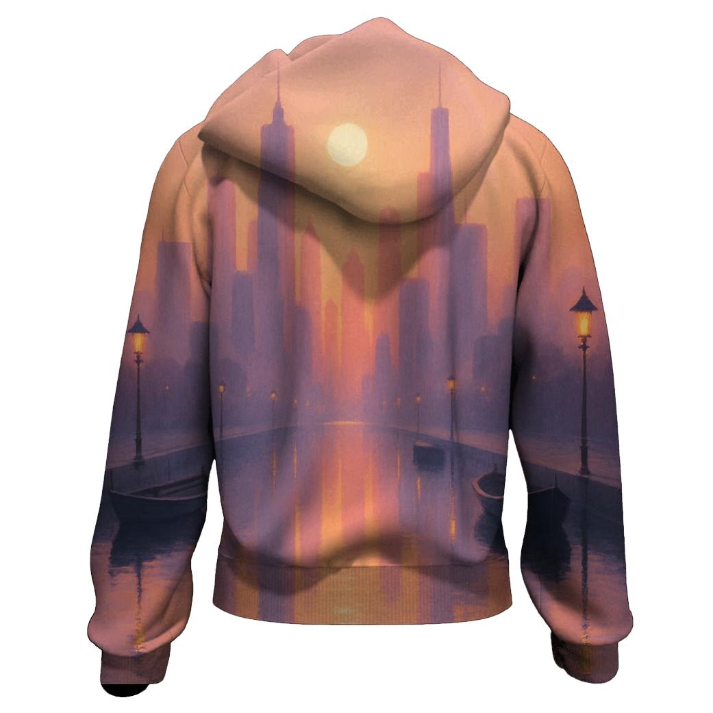 Peach Skyline Drift hoodie styles