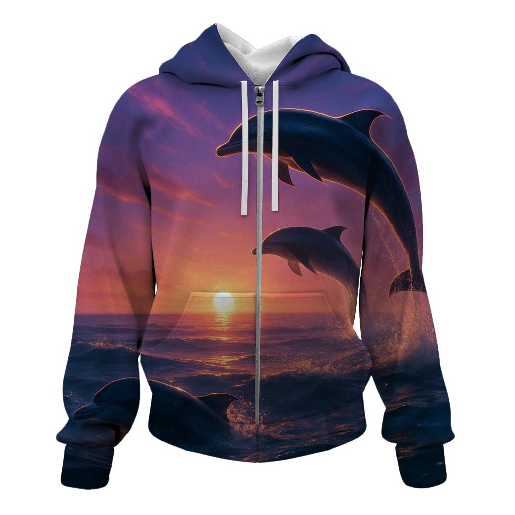 Indigo Pelagic Glow printed hoodies