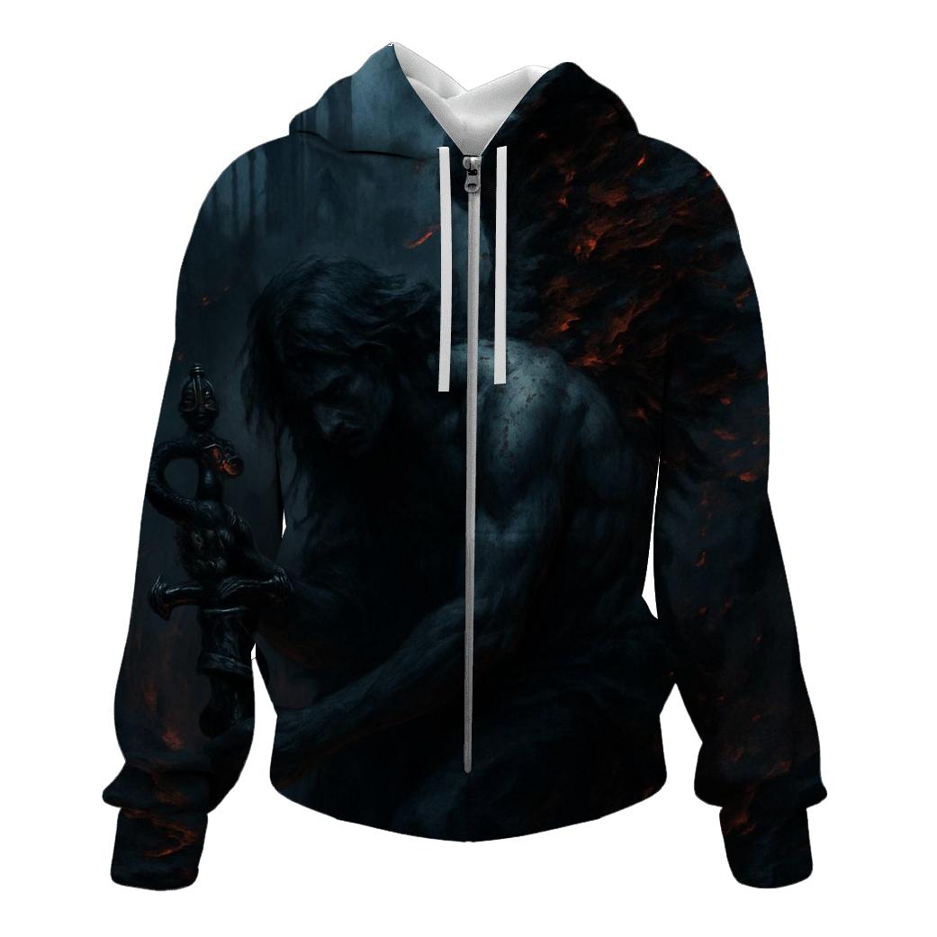 Serpent Dagger Of The Fallen Angel embroidered hoodies