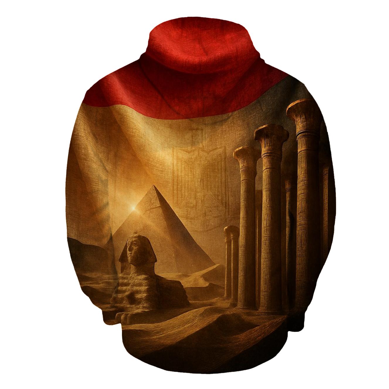 Nile Papyrus Montage zip-up hoodies
