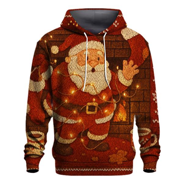 Santas Fireplace Sock Shuffle premium hoodies
