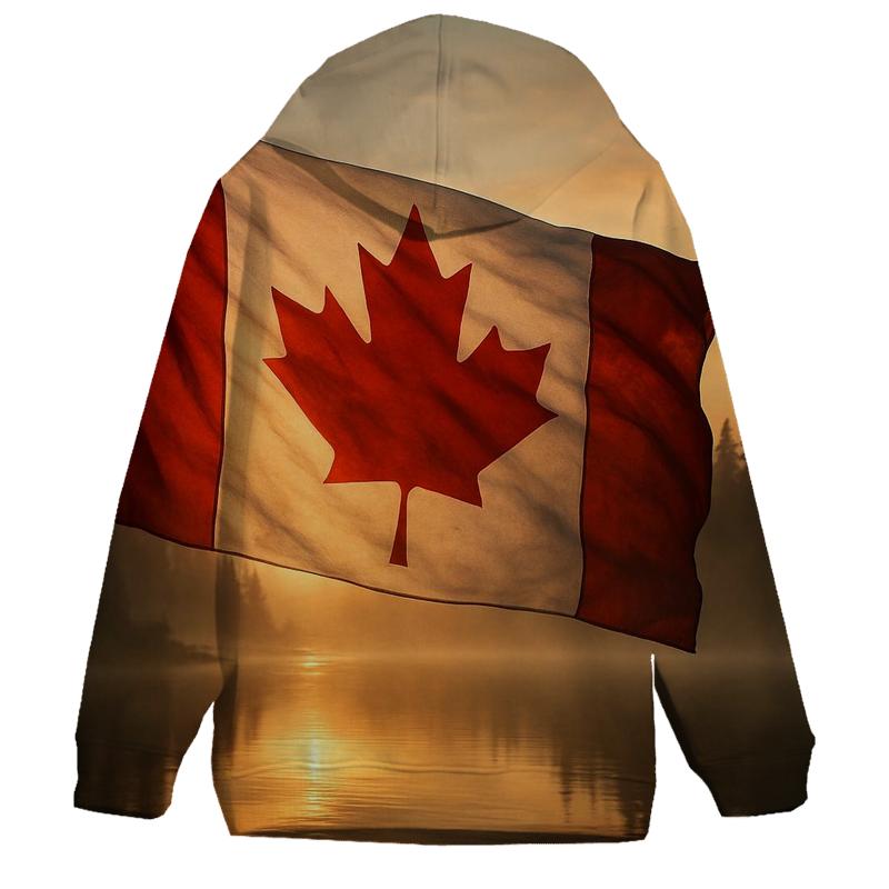 Waving Maple Fabric printed hoodies