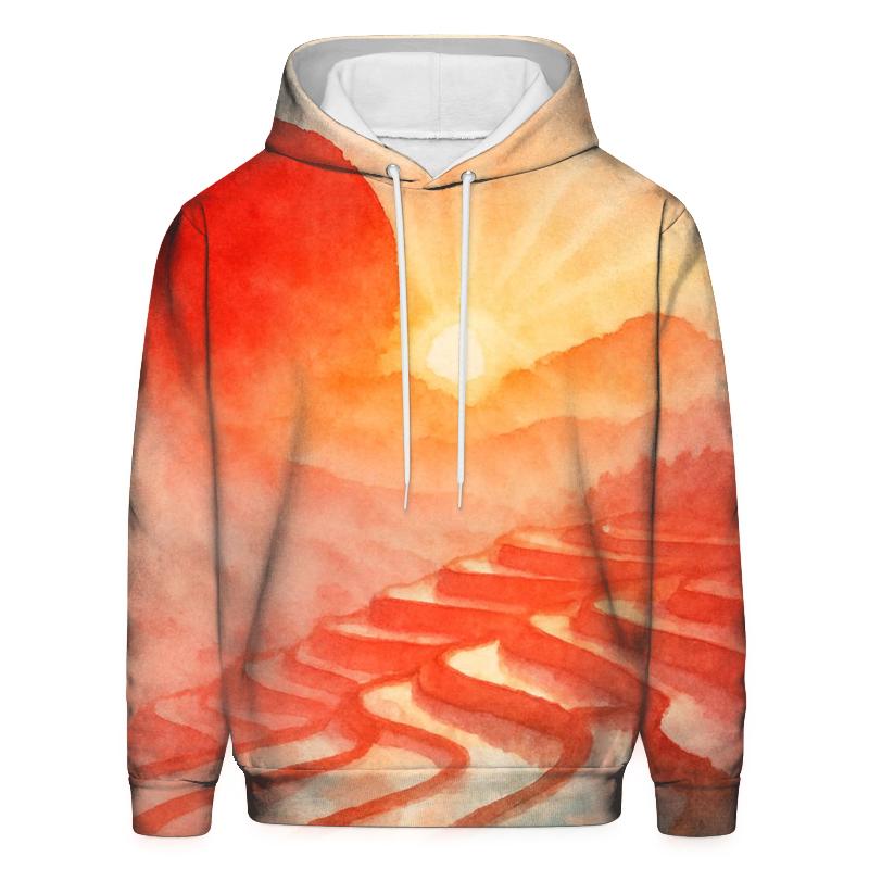 Rising Sun Watercolor hoodie styles