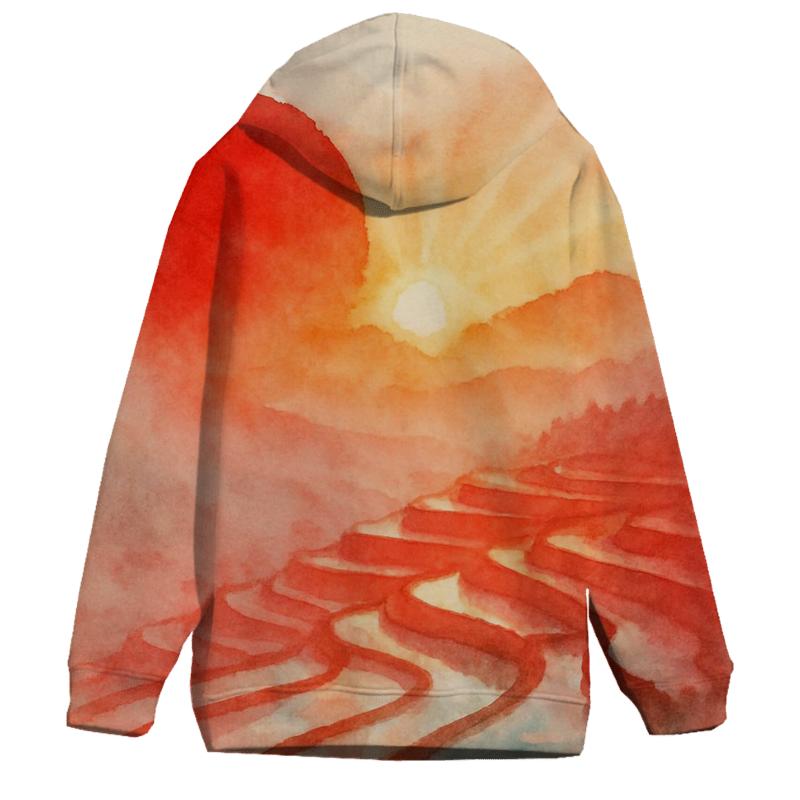 Rising Sun Watercolor hoodie styles