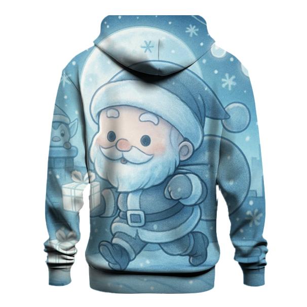 Chibi Skyline Rooftop Santa designer hoodies