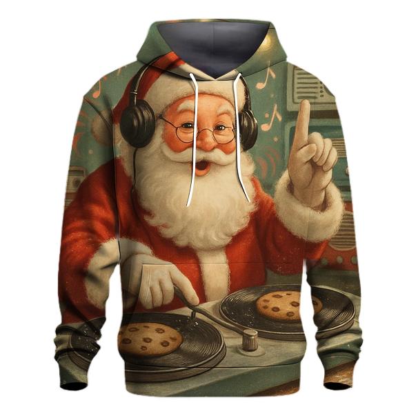 Retro Radio Santa DJ designer hoodies