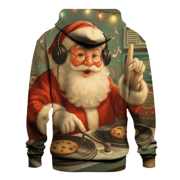Retro Radio Santa DJ designer hoodies