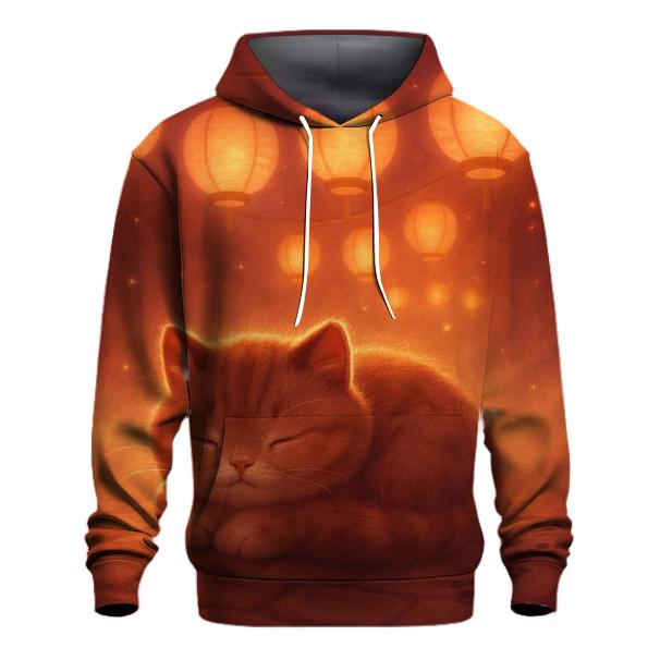 Cozy Lantern Alley Cat embroidered hoodies