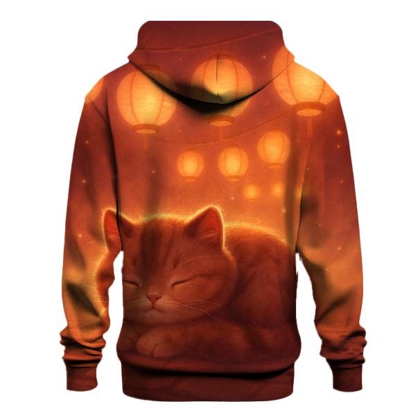 Cozy Lantern Alley Cat embroidered hoodies
