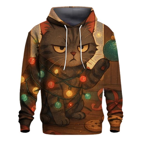 Grumpy Cat Tangle Of Lights heavyweight hoodies
