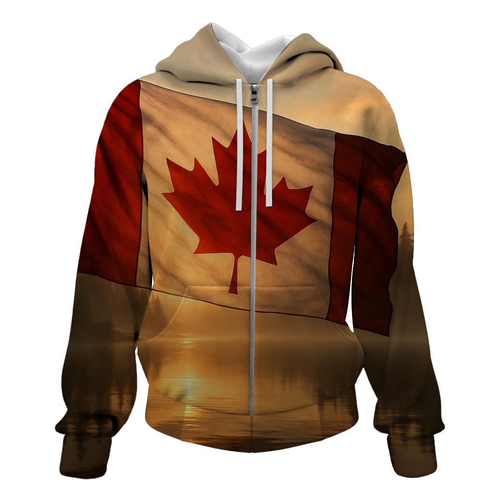 Waving Maple Fabric hoodie trends