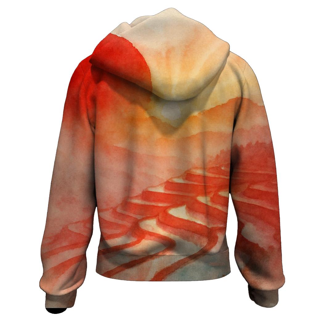 Rising Sun Watercolor hoodie trends