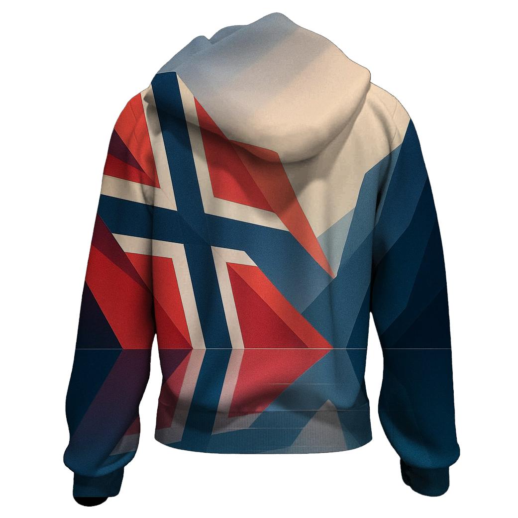 Nordic Fjord Geometry lightweight hoodies