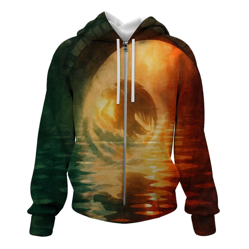 Aztec Wave Reflection hoodies fashion