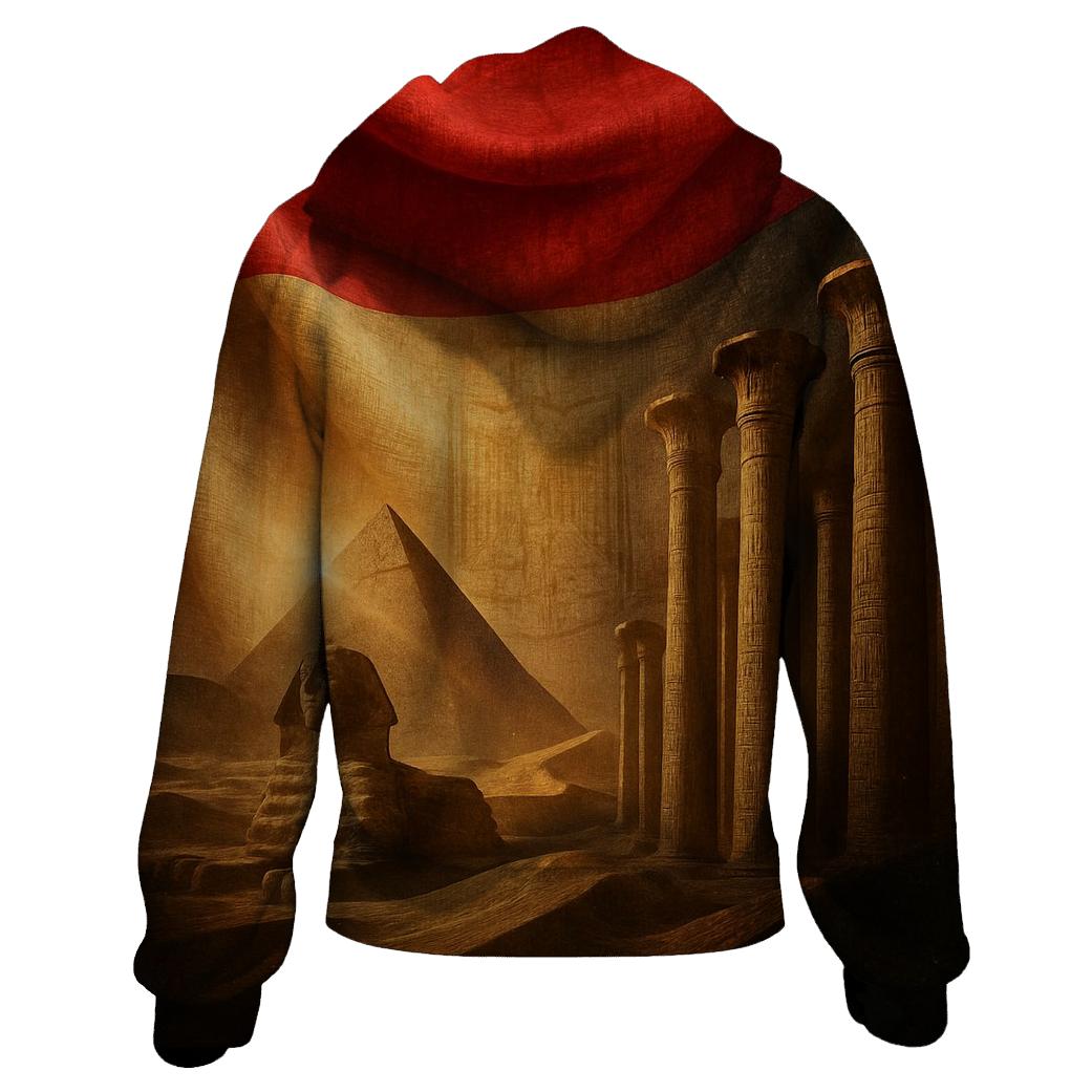 Nile Papyrus Montage embroidered hoodies