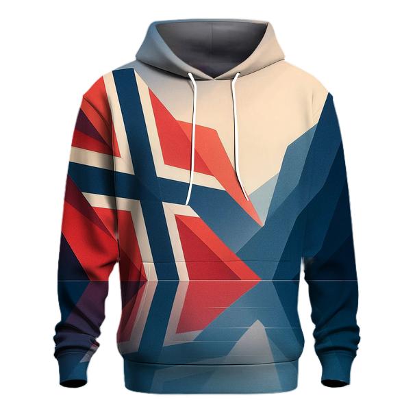 Nordic Fjord Geometry premium hoodies