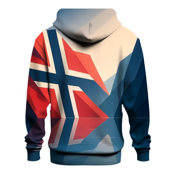 Nordic Fjord Geometry premium hoodies