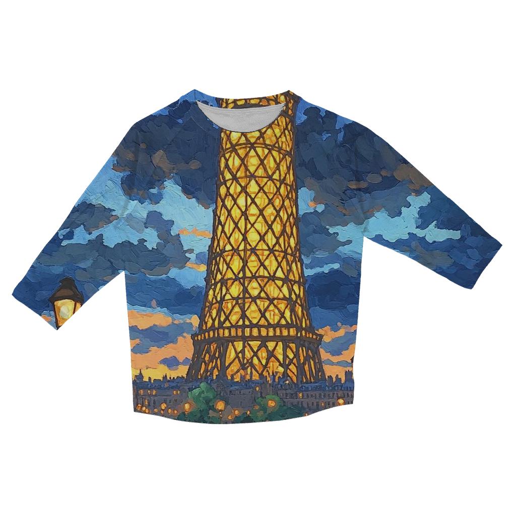 Eiffel Tower - Paris personalized 3/4 sleeve tees