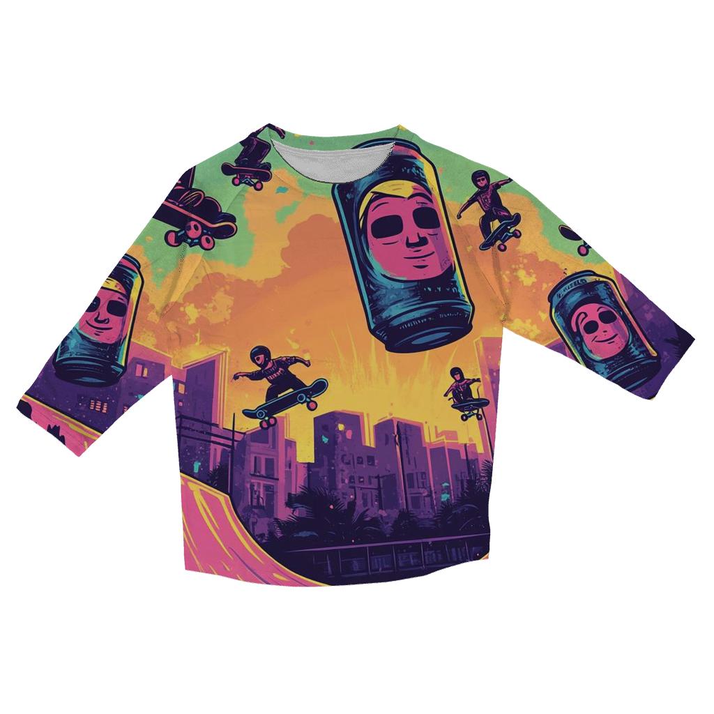 Pixel Skate Soda Squad trendy 3/4 sleeve tops