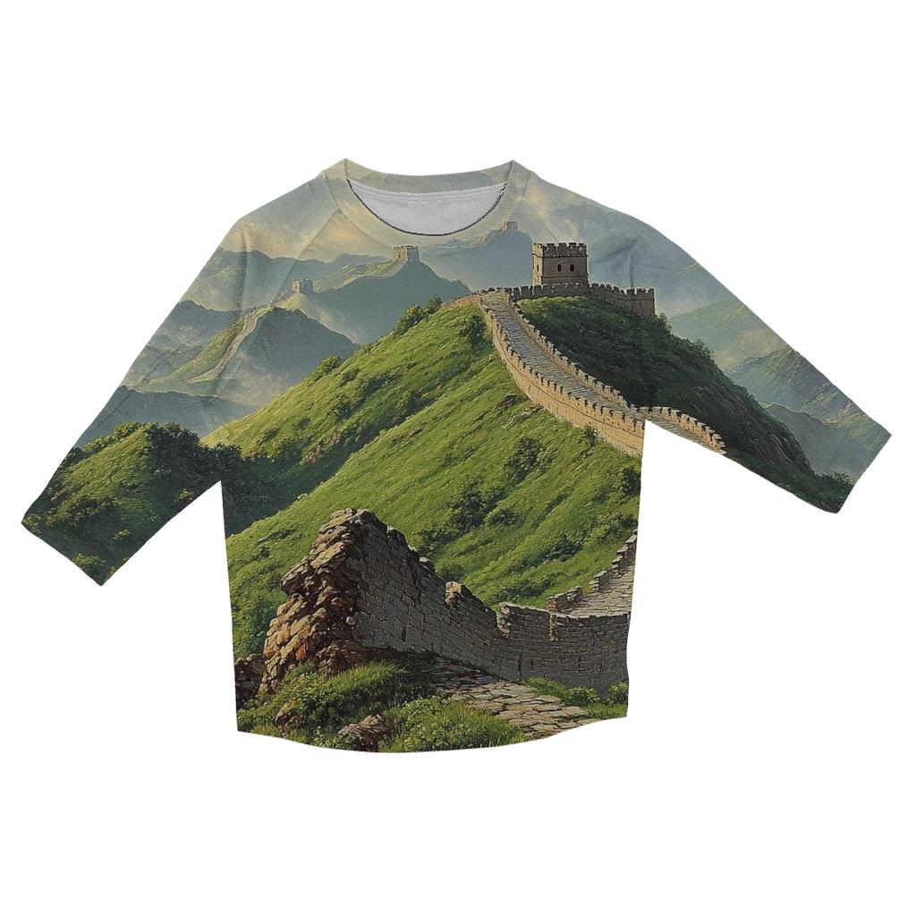 Great Wall Of China - Beijing cotton quarter sleeve shirts