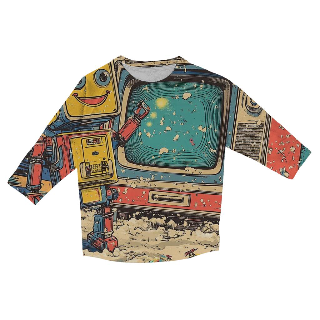 TV Time-Loop Toybots stylish quarter sleeve tops