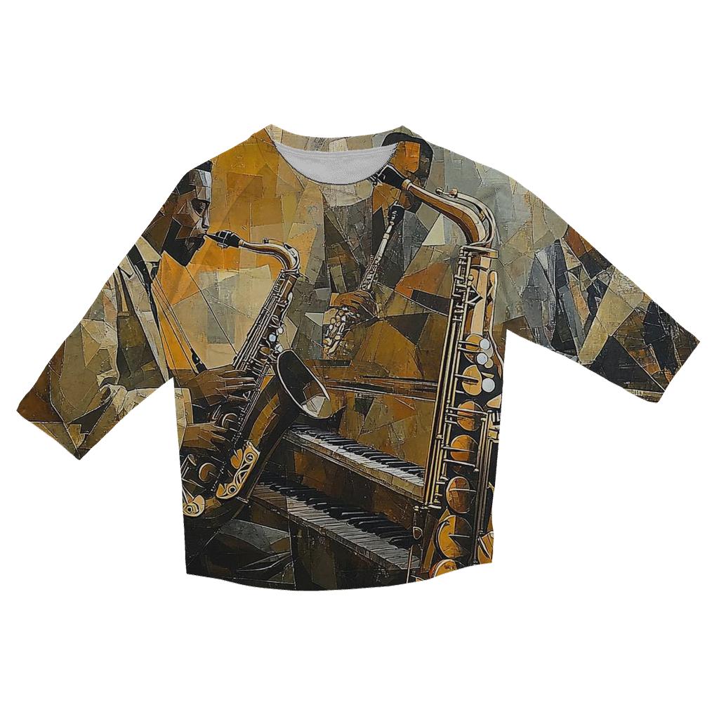 Picasso Inspired Abstract Musicians personalized 3/4 sleeve tees