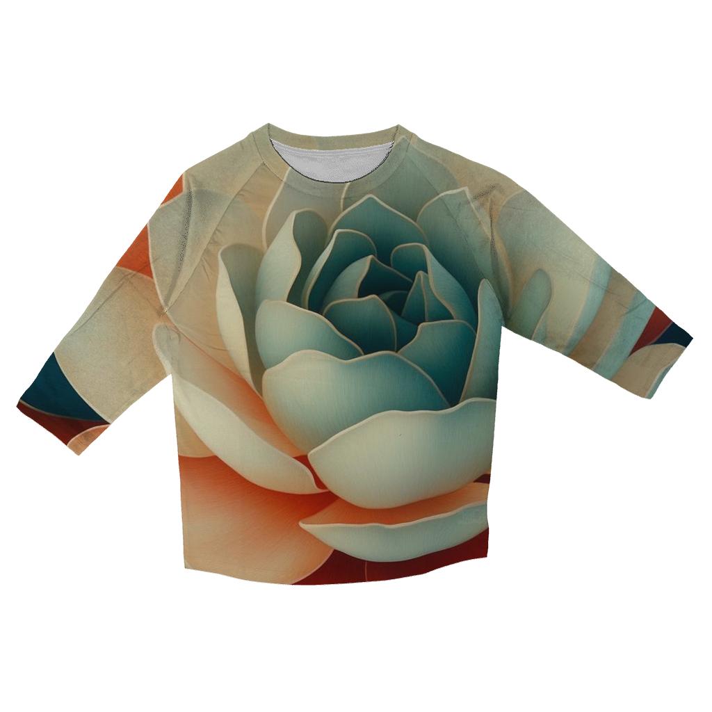 Georgia O Keeffe Inspired Desert Bloom personalized 3/4 sleeve tees