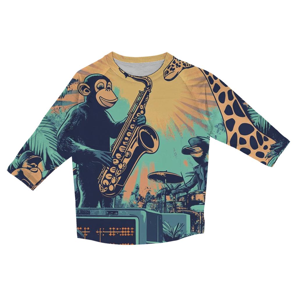 VHS Jungle Jam trendy 3/4 sleeve tops