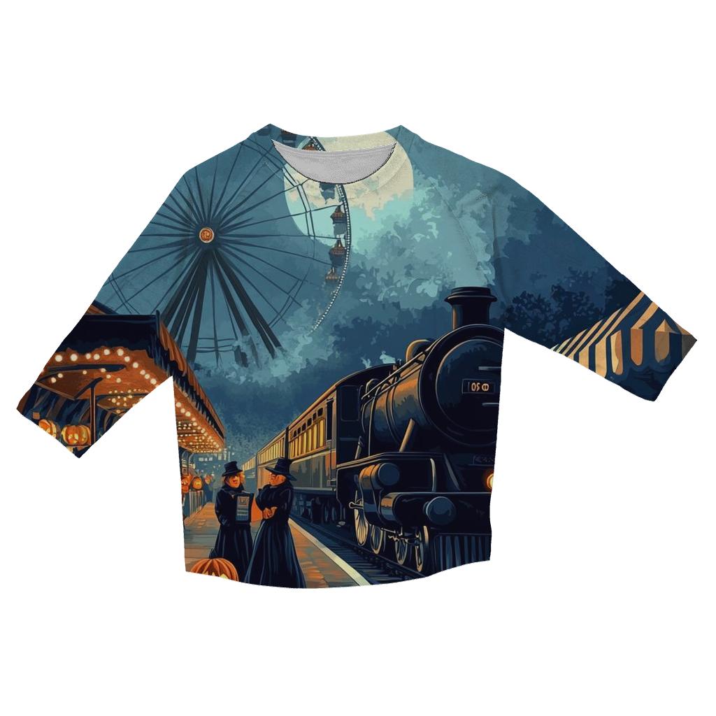 Midnight Train To The Haunted Carnival fashion 3/4 sleeve shirts