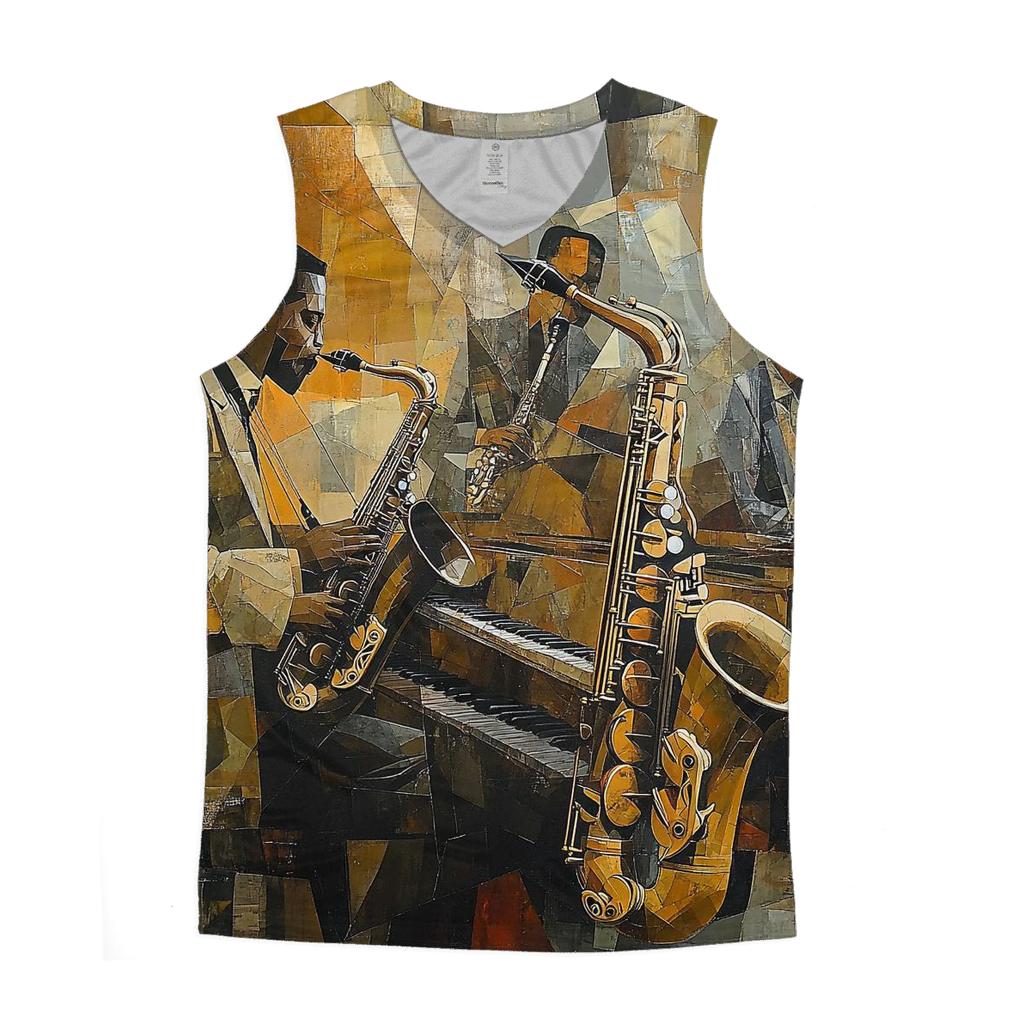 Picasso Inspired Abstract Musicians casual summer tank tops