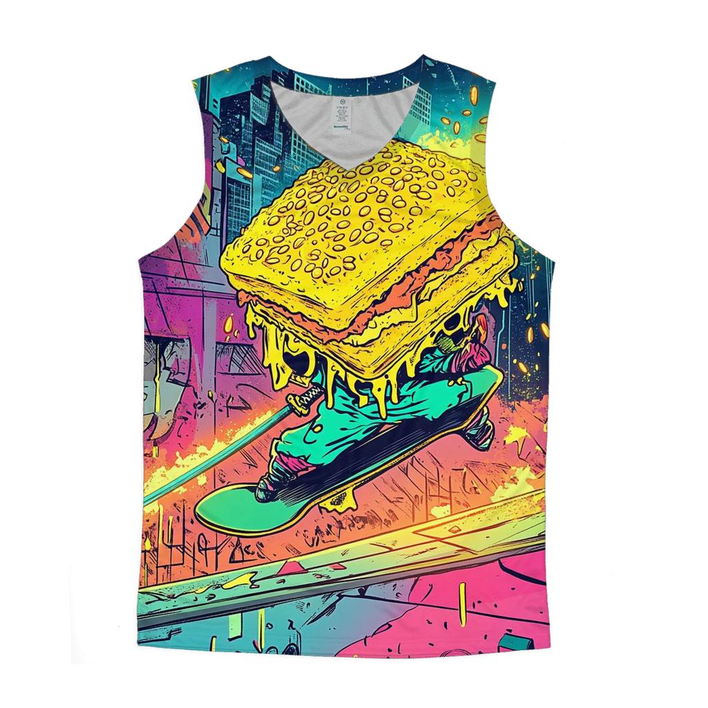 Skatepark Samurai Sandwiches casual summer tank tops