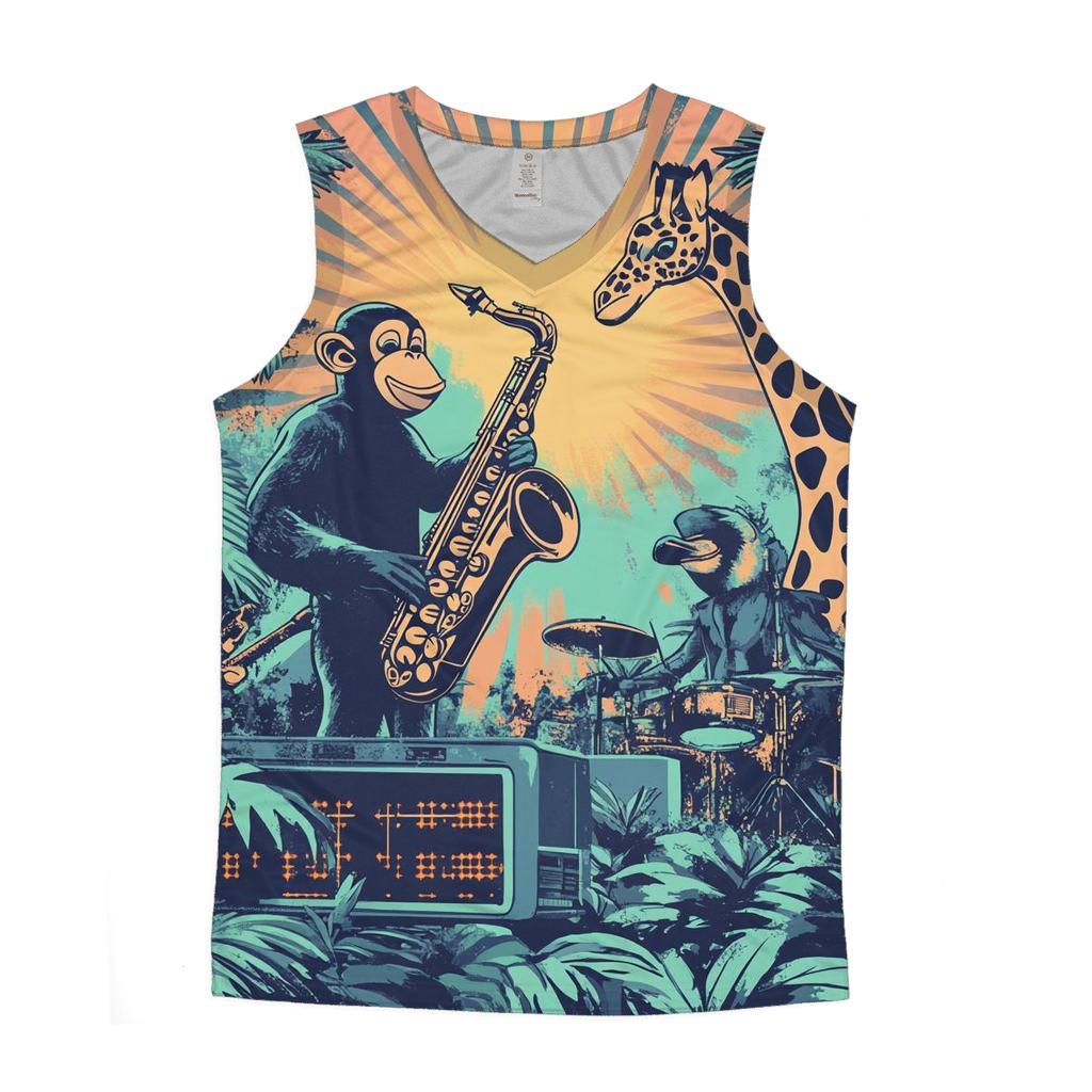 VHS Jungle Jam graphic print tank tops