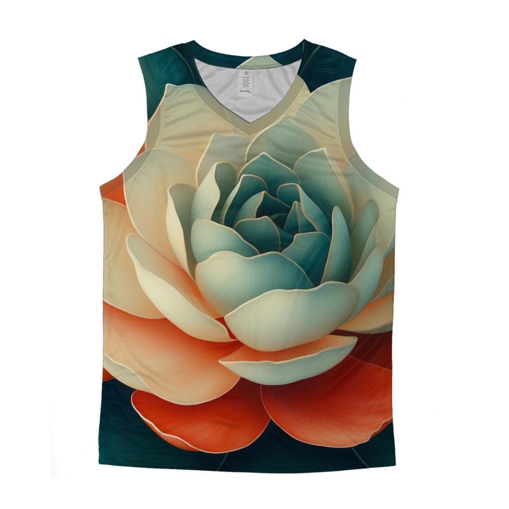Georgia O Keeffe Inspired Desert Bloom graphic print tank tops