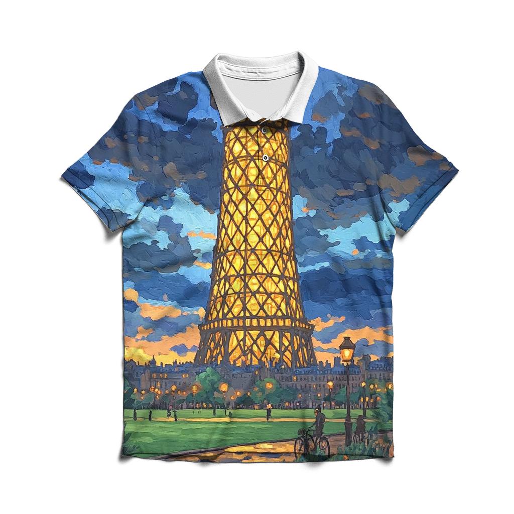 Eiffel Tower - Paris casual sports polo shirts