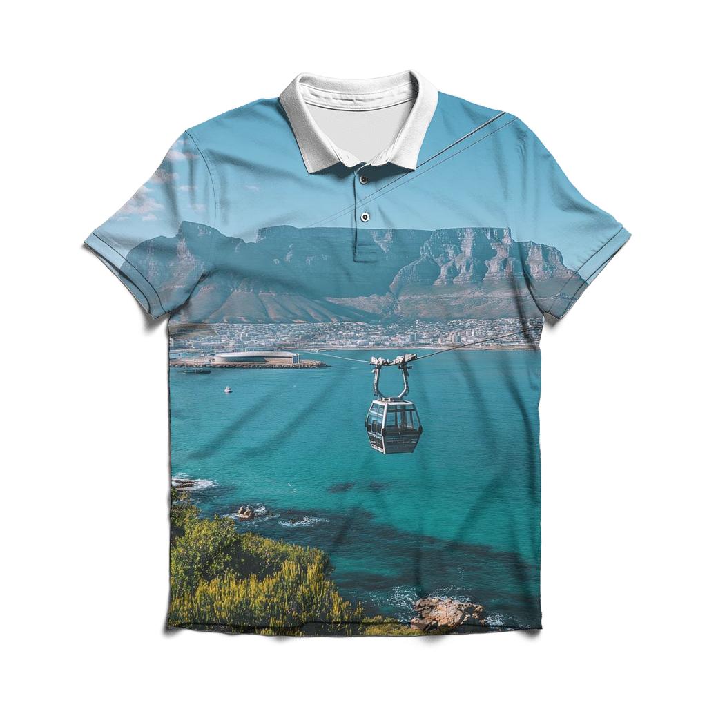 Table Mountain - Cape Town branded logo polo shirts