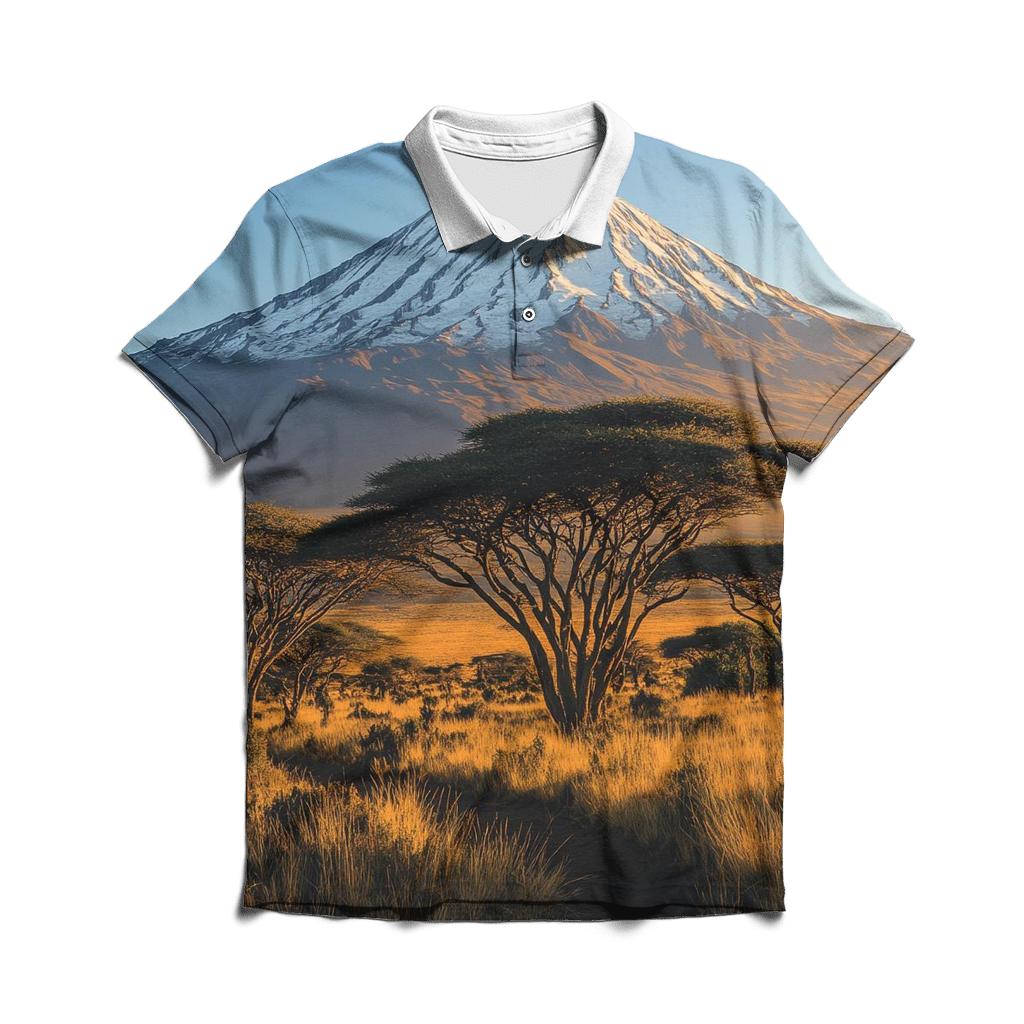 Mount Kilimanjaro - Moshi embroidered polo tops
