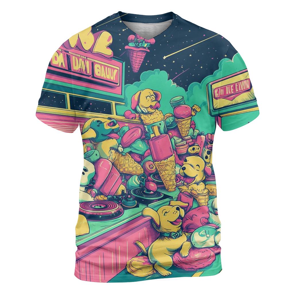 Neon Diner Dogpile unique graphic print tees