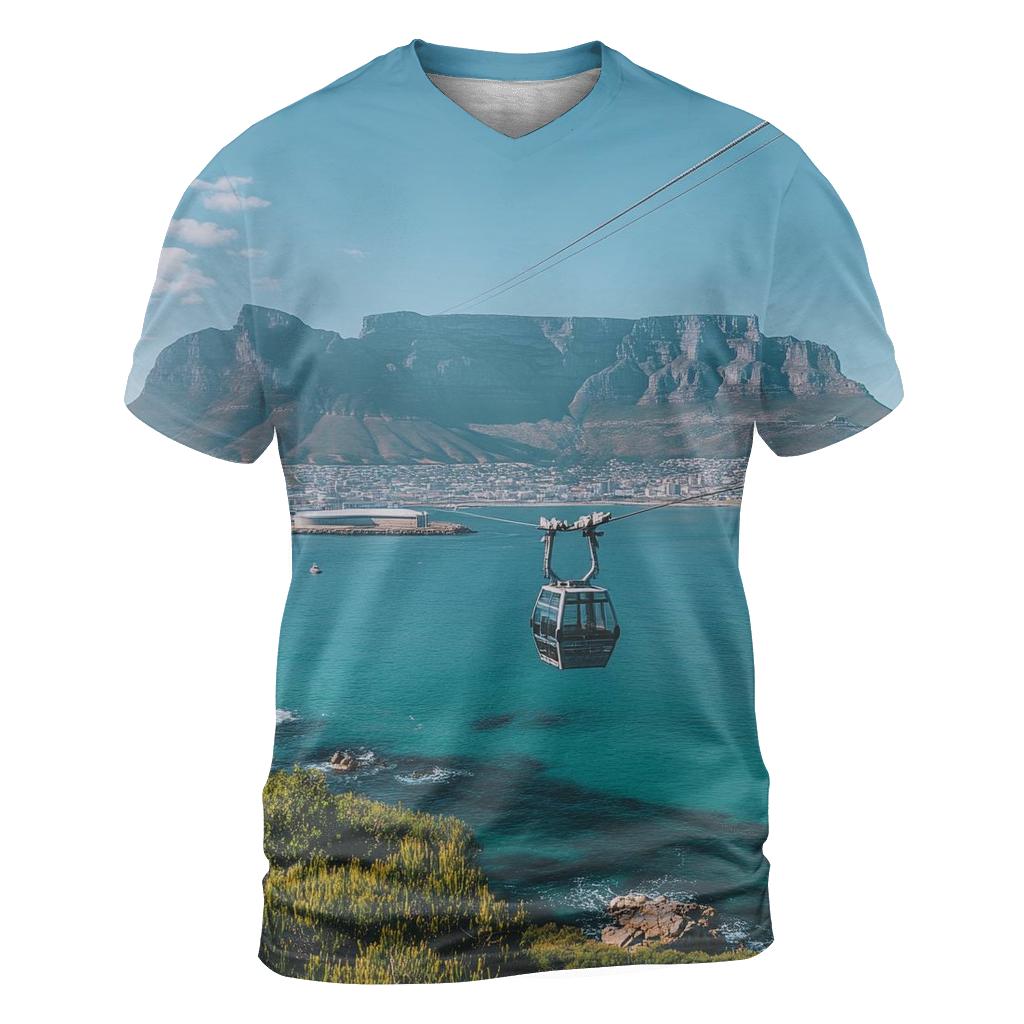 Table Mountain - Cape Town trendy printed shirt styles