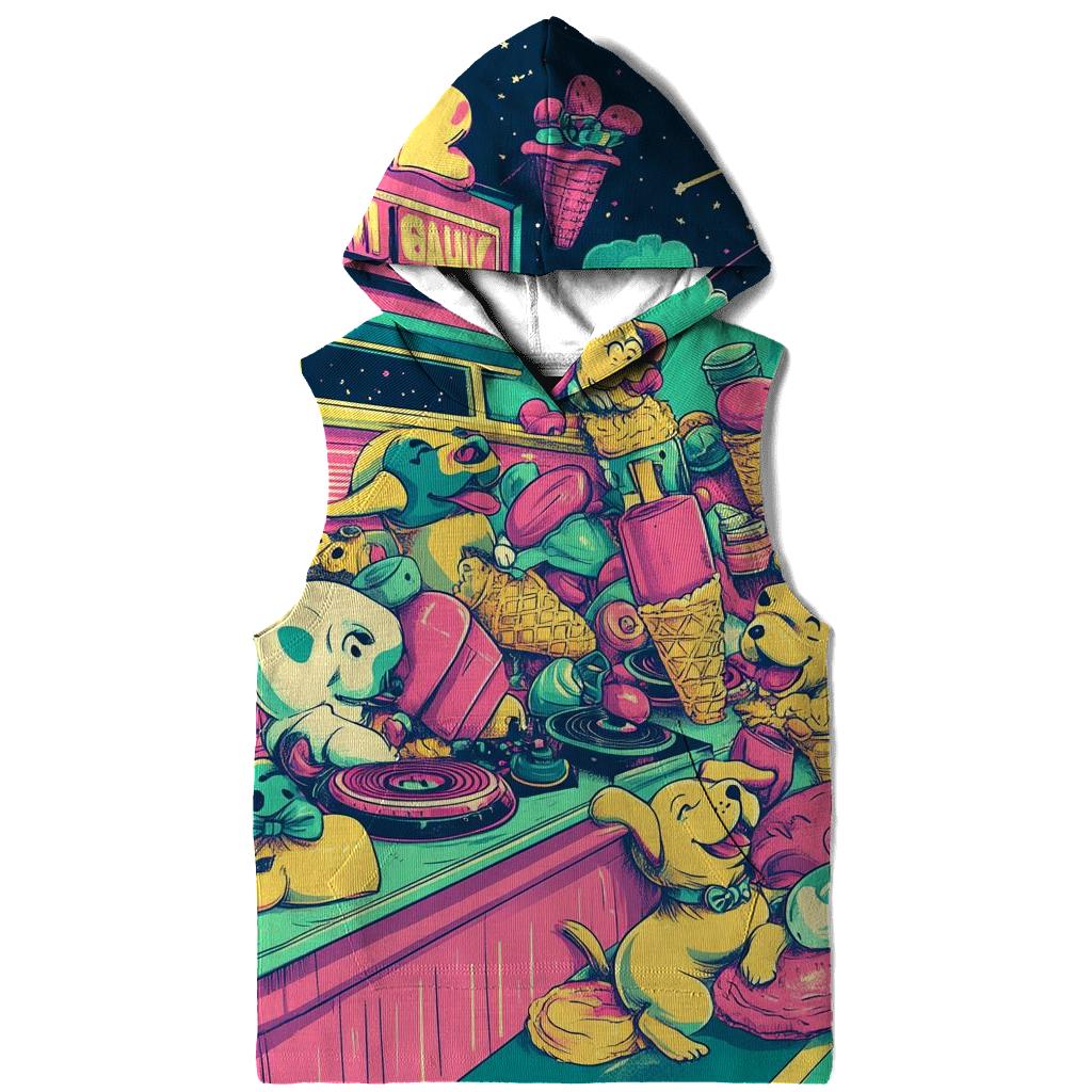 Neon Diner Dogpile printed hoodies