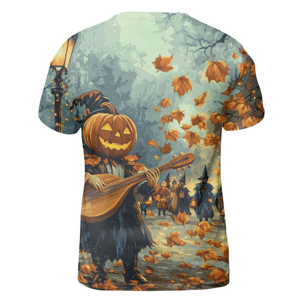 Jack O Lantern Street Musician Halloween trendy printed shirt styles