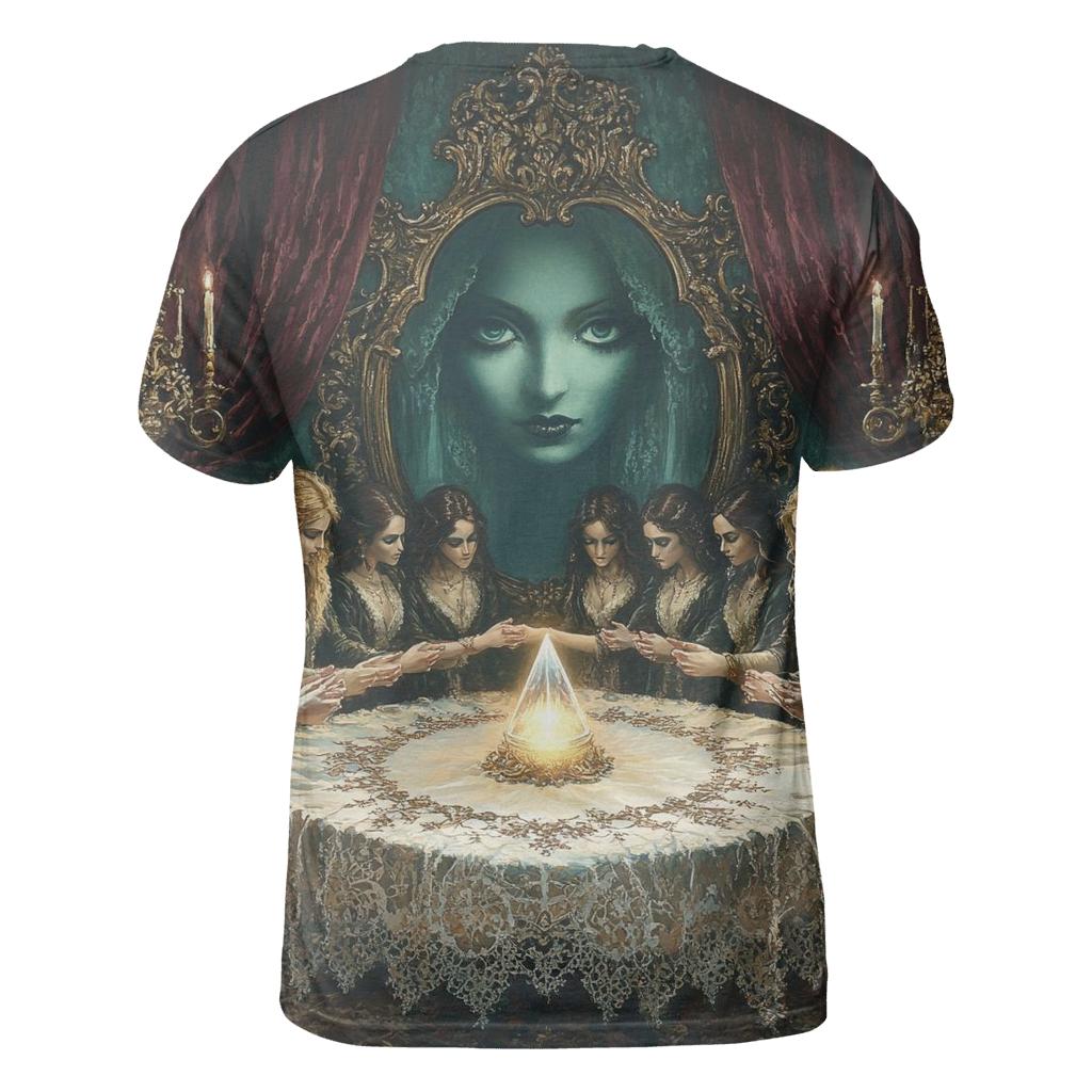 Victorian Séance In Spooky Parlor statement graphic shirts