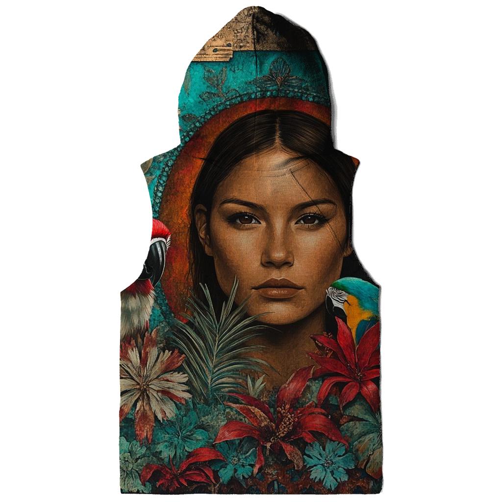 Frida Kahlo Inspired Self Portrait With Animals lightweight hoodies
