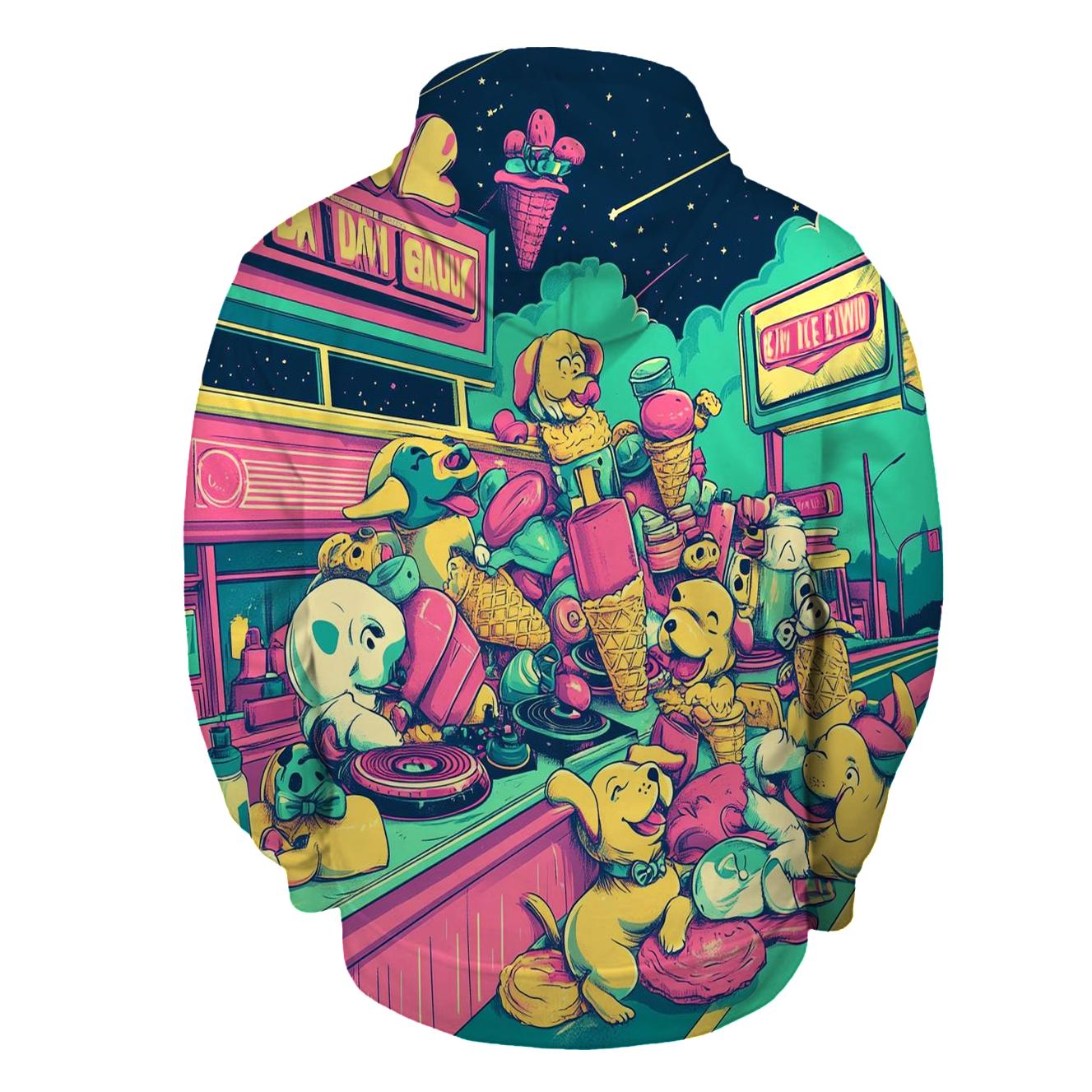 Neon Diner Dogpile custom hoodies