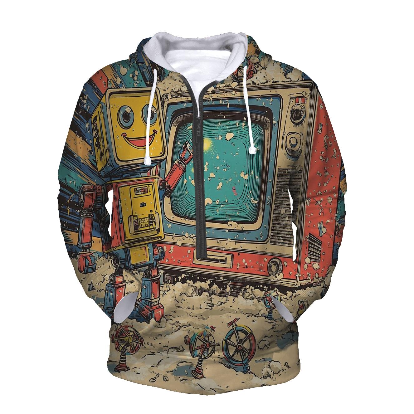 TV Time-Loop Toybots embroidered hoodies